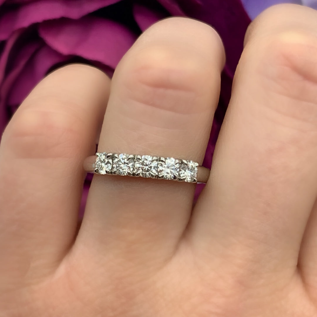 0.73ct Five Stone Band