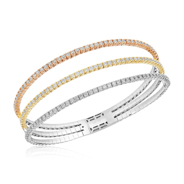 Diamond Triple Bangle