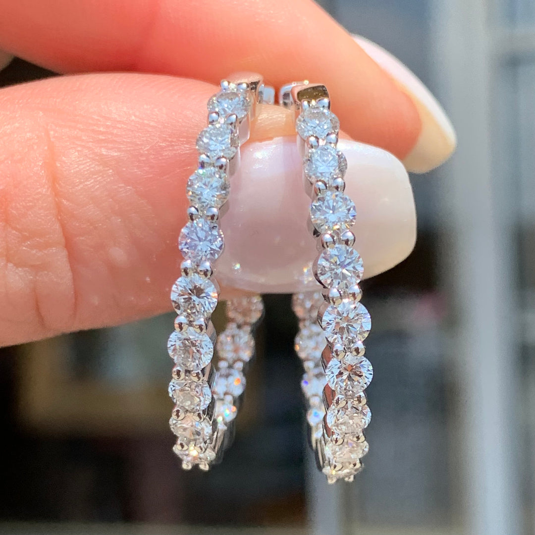 Platinum Oval Hoops