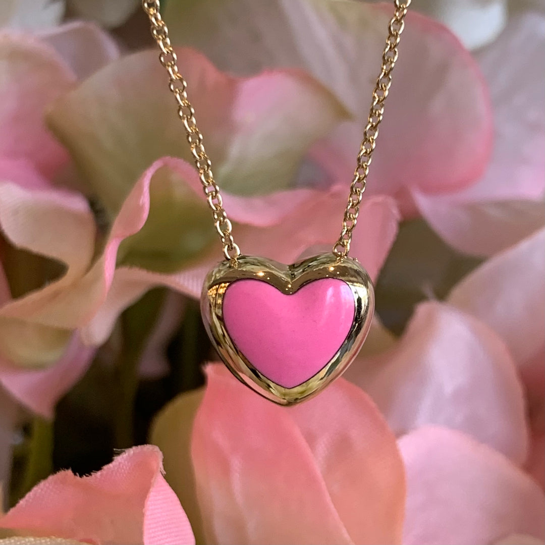 Enamel Heart Necklace