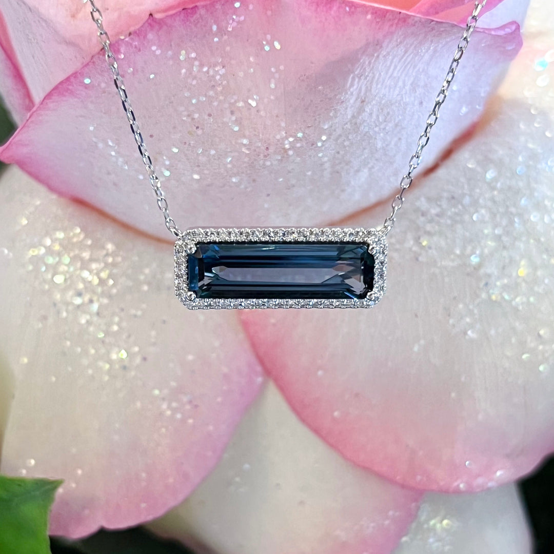 London Blue Topaz & Diamond Necklace