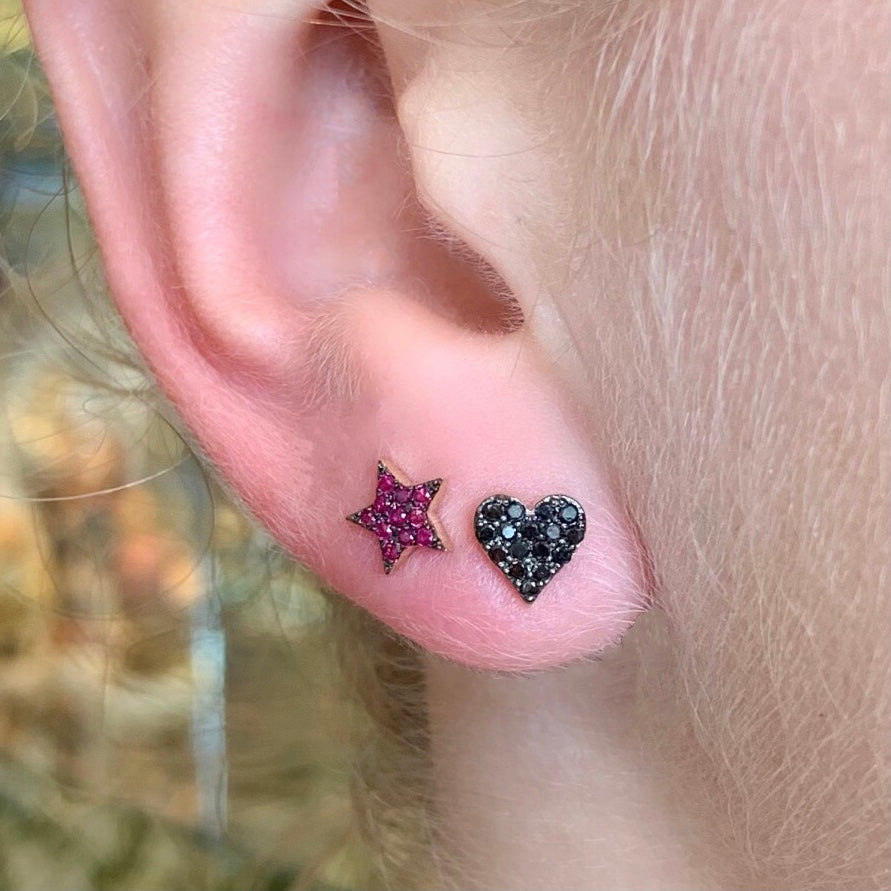 Ruby Star Studs