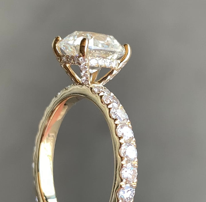 Vintage Cushion Engagement Ring