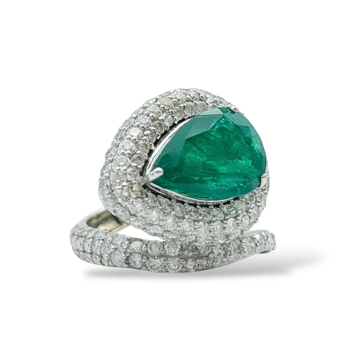 Estate Emerald Diamond Ring