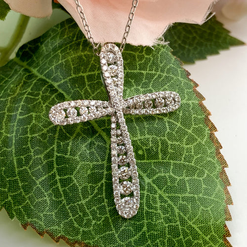 Diamond Twist White Cross