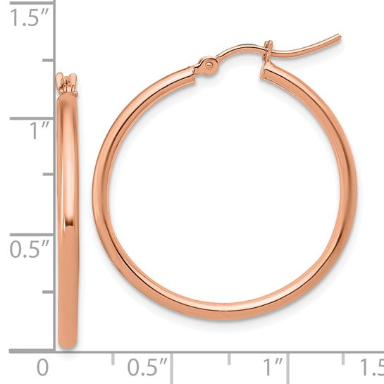 Rose Gold Hoop Earrings