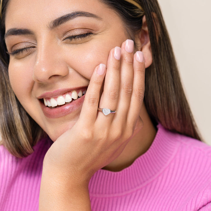 Pave Heart Ring