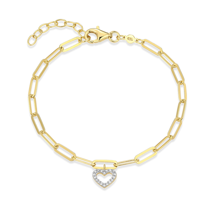 Heart Paperclip Bracelet