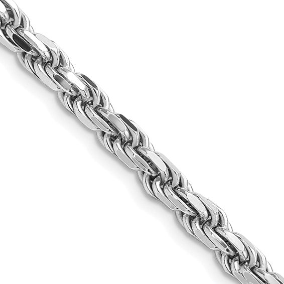 Silver Diamond-Cut Rope Chain