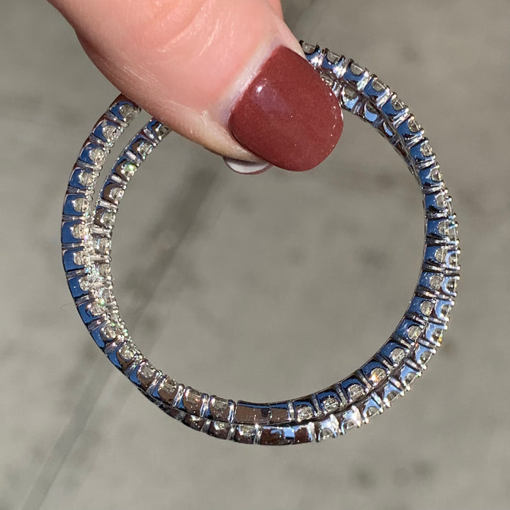 Large Diamond Hoops