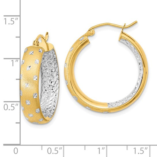 Two Tone Starburst Hoops