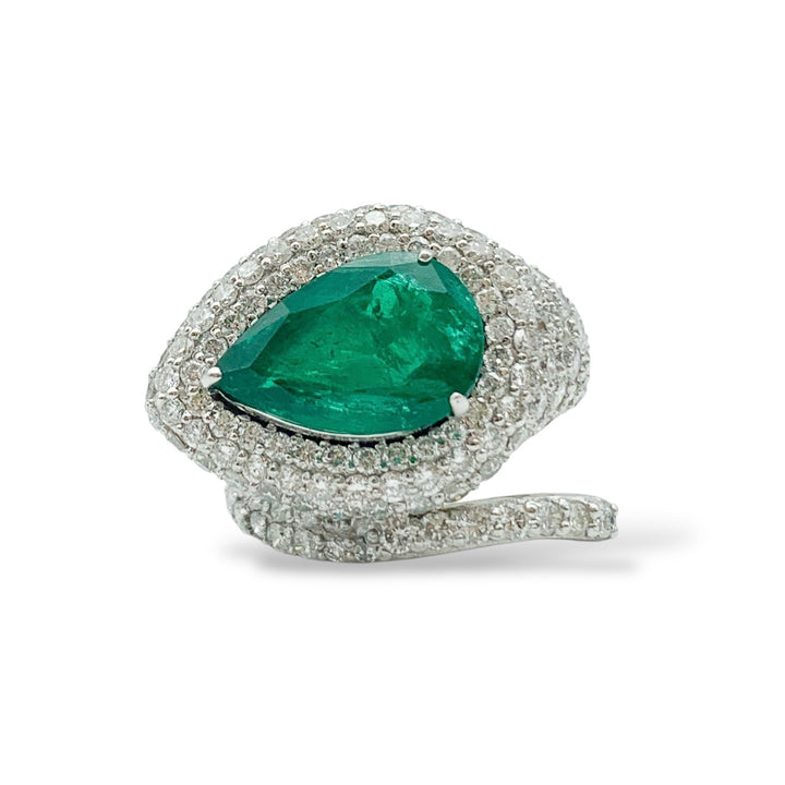 Estate Emerald Diamond Ring