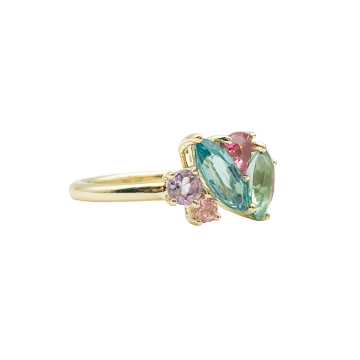 Tourmaline Cluster Ring