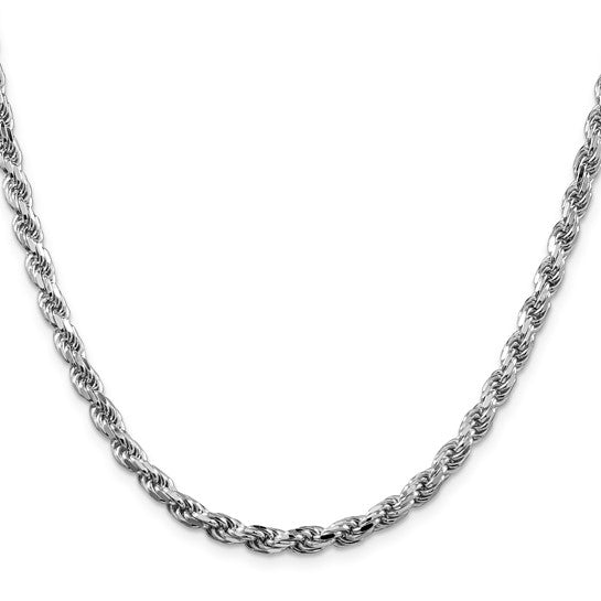 Silver Diamond-Cut Rope Chain