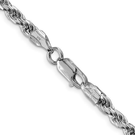 Silver Diamond-Cut Rope Chain