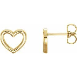 Yellow Heart Studs