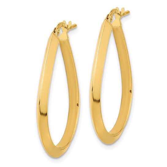 Teardrop Shape Hoop Earrings