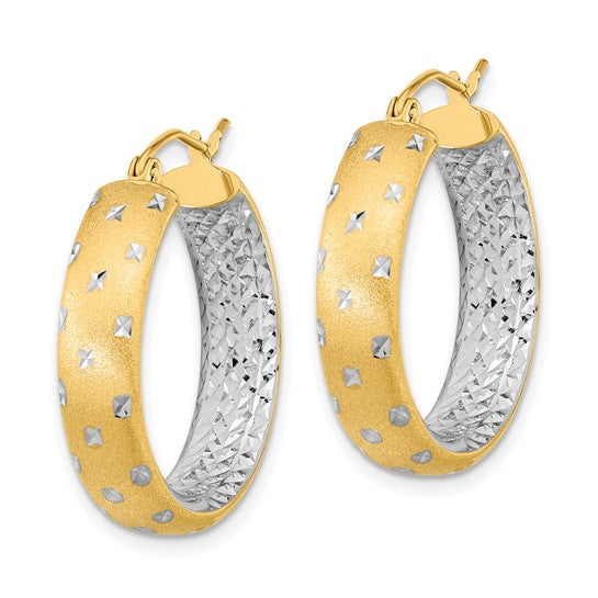 Two Tone Starburst Hoops