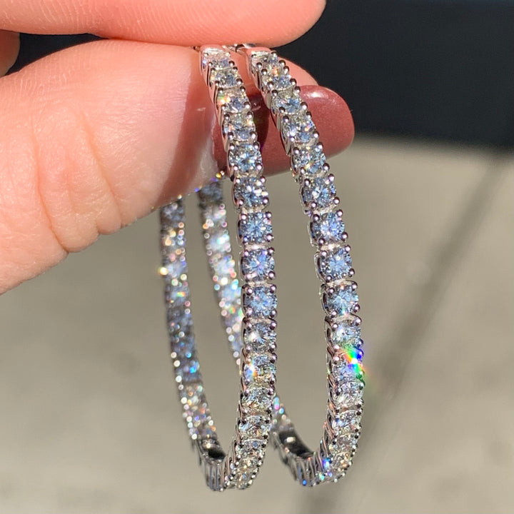 Large Diamond Hoops