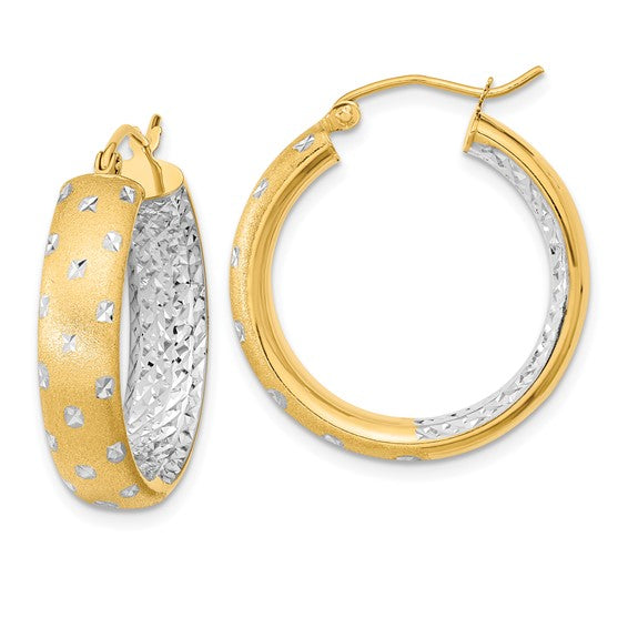 Two Tone Starburst Hoops