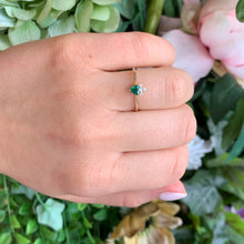 Load image into Gallery viewer, Emerald Diamond Ring