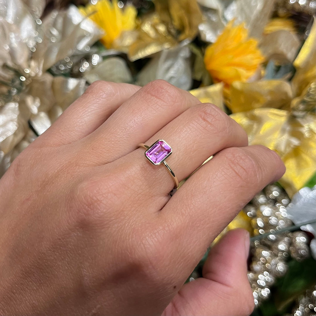 Emerald Cut Gemstone Ring