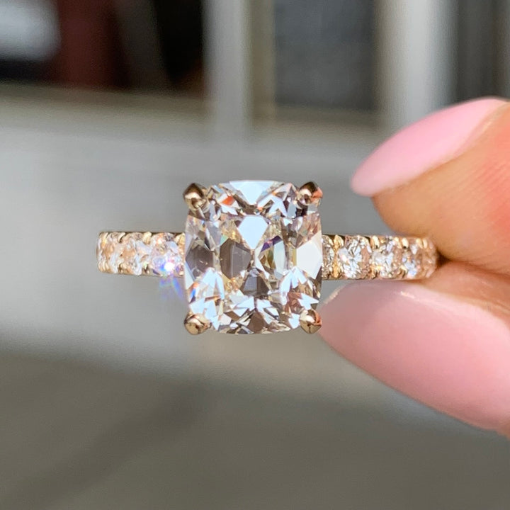 Vintage Cushion Engagement Ring