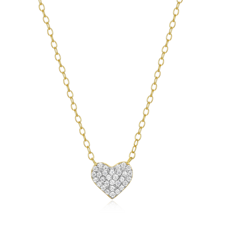 Pave Diamond Heart