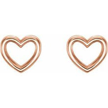 Load image into Gallery viewer, Rose Heart Studs