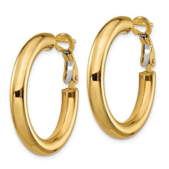 Omega Back Hoop Earrings