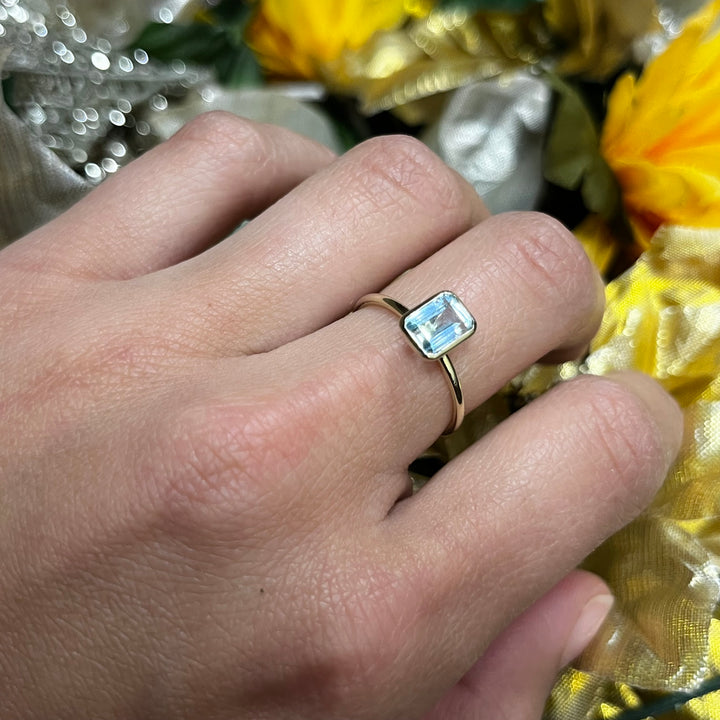 Emerald Cut Gemstone Ring