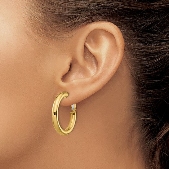 Omega Back Hoop Earrings