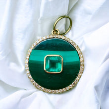 Load image into Gallery viewer, Emerald Malachite Charm