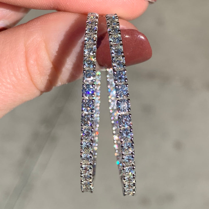 Large Diamond Hoops