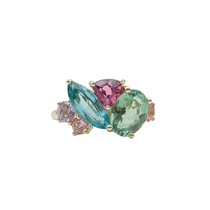 Tourmaline Cluster Ring