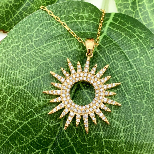 Diamond Sun Pendant