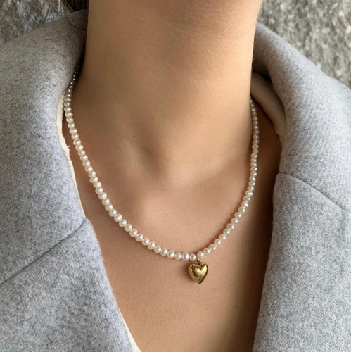 Pearl Heart Necklace