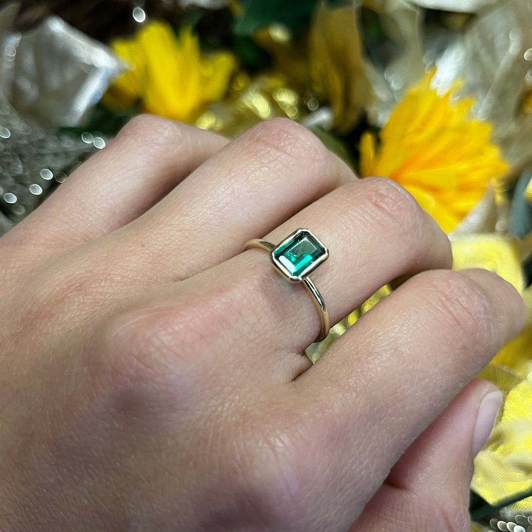 Emerald Cut Gemstone Ring