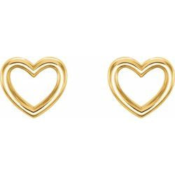 Yellow Heart Studs