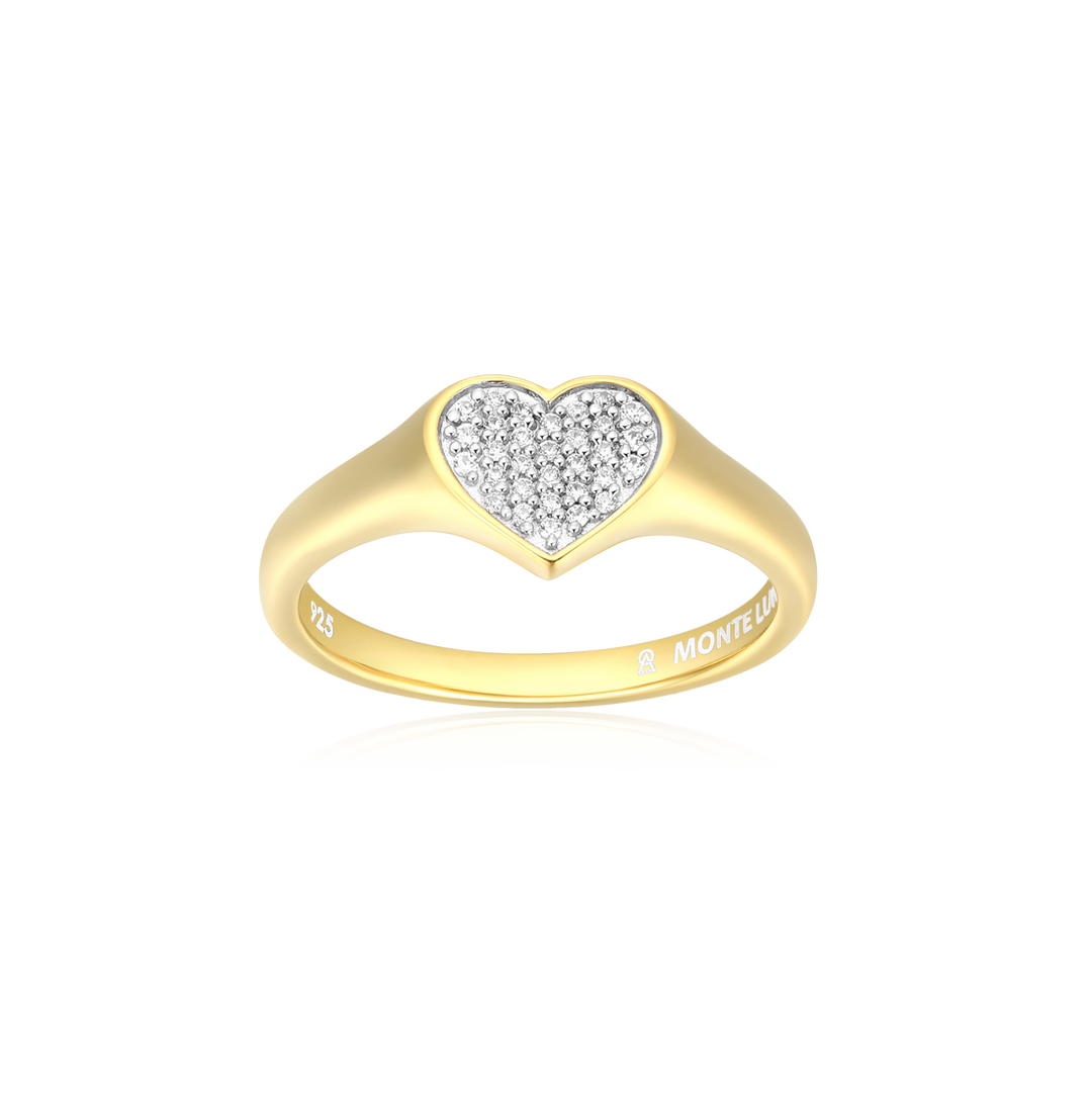 Pave Heart Ring