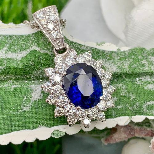 Sapphire Diamond Pendant