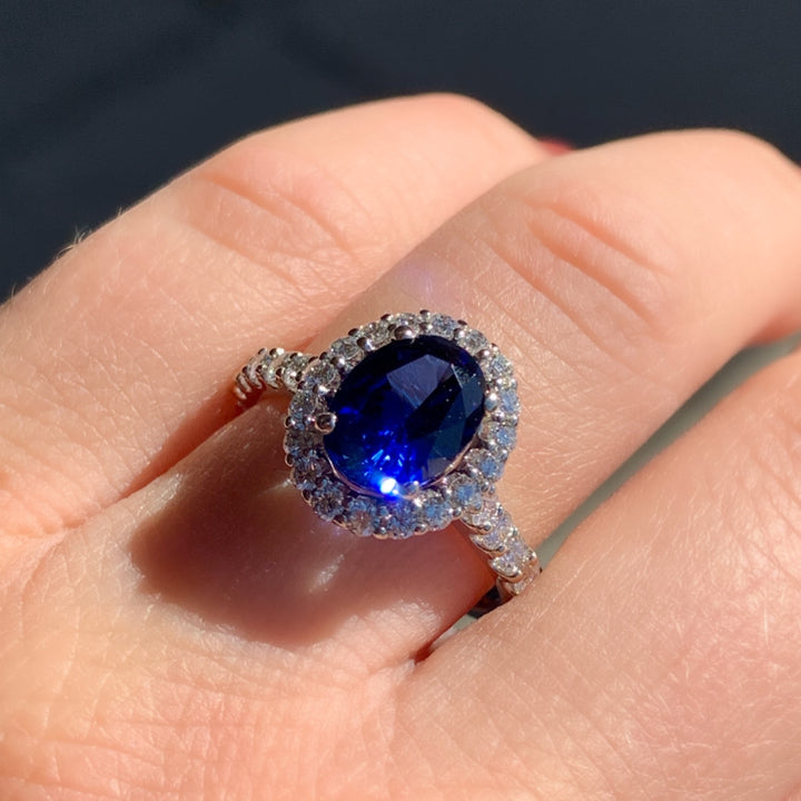 Lab Sapphire Ring