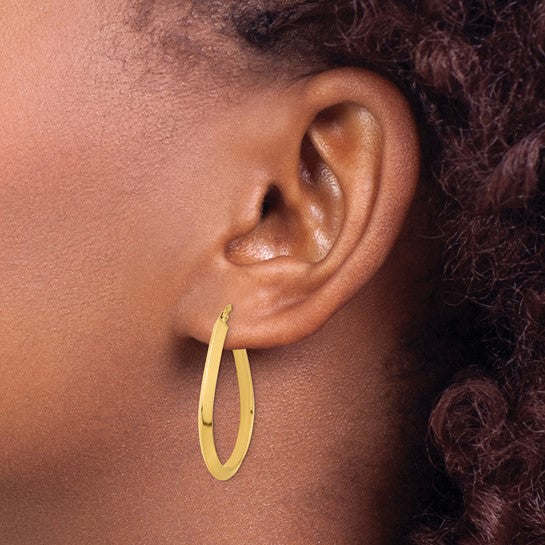 Teardrop Shape Hoop Earrings