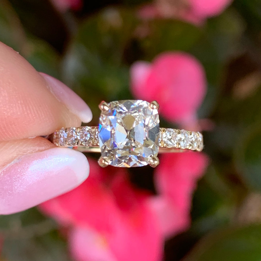 Vintage Cushion Engagement Ring