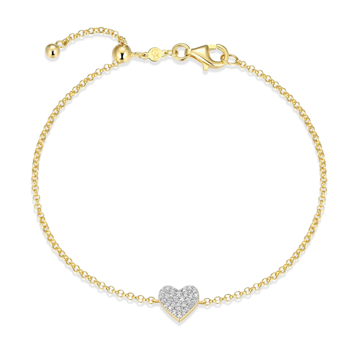 Pave Heart Bracelet