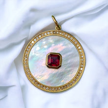 Load image into Gallery viewer, Ruby Mother of Pearl Charm