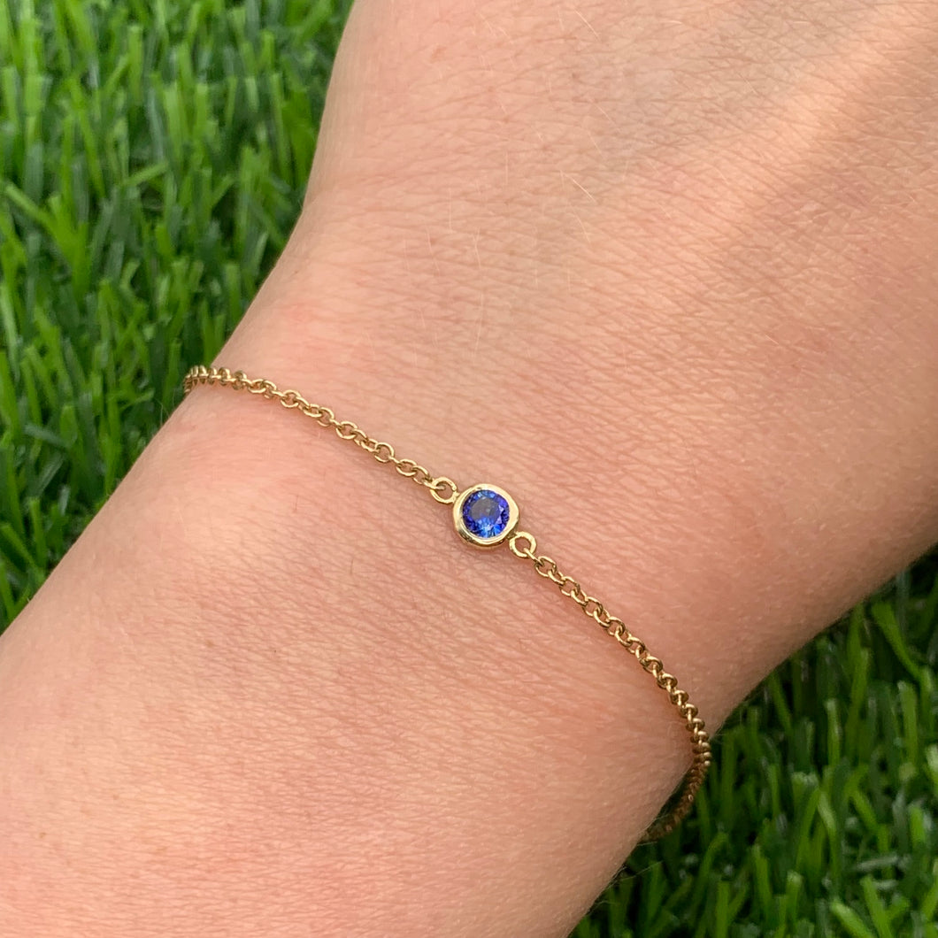 Sapphire Bezel Bracelet