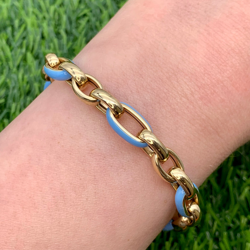 Blue Enamel Bracelet