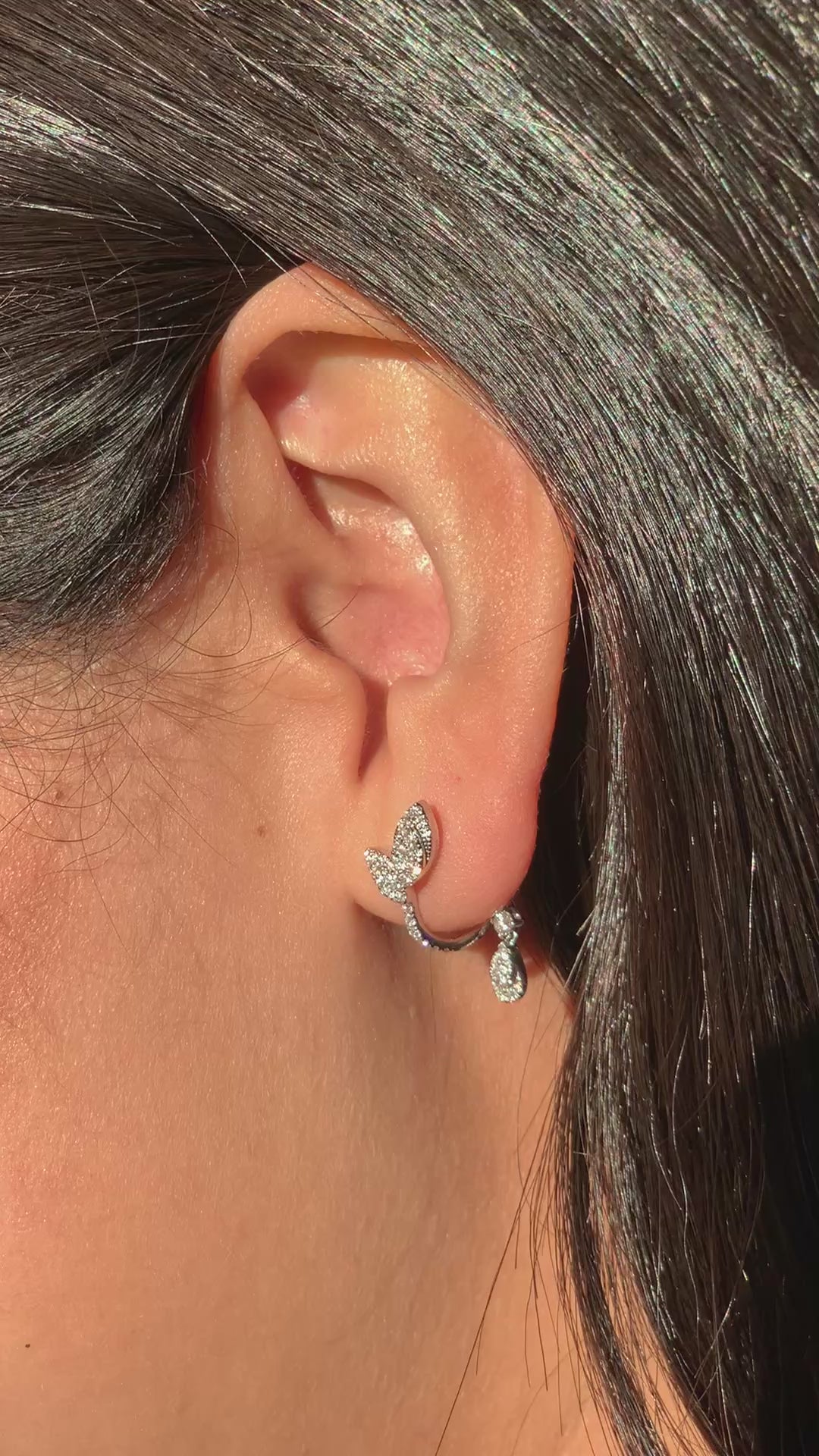 Diamond Leaf Earrings