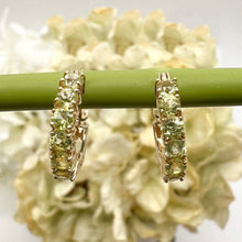 Load image into Gallery viewer, Estate Peridot Hoops